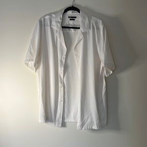 Men’s large white button up Zara shirt